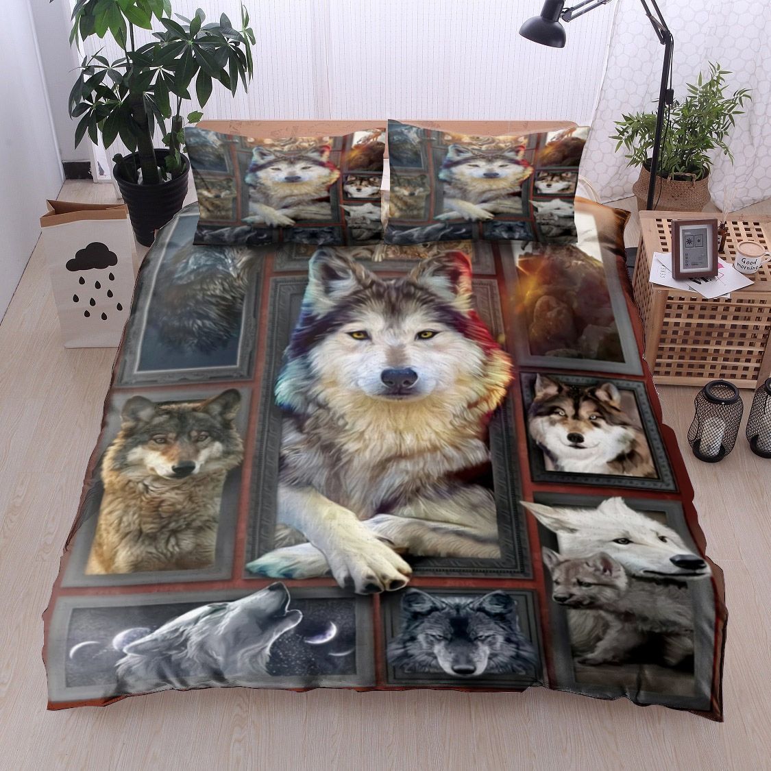 3d Huge Wolf Bedding Set