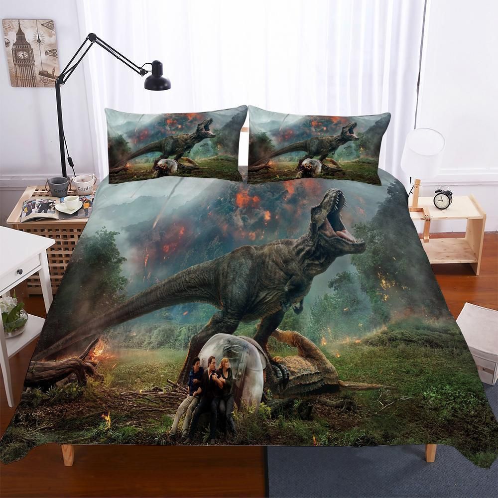 3D Lost World Jurassic Park Dinosaur Pattern Printed Bedding Set