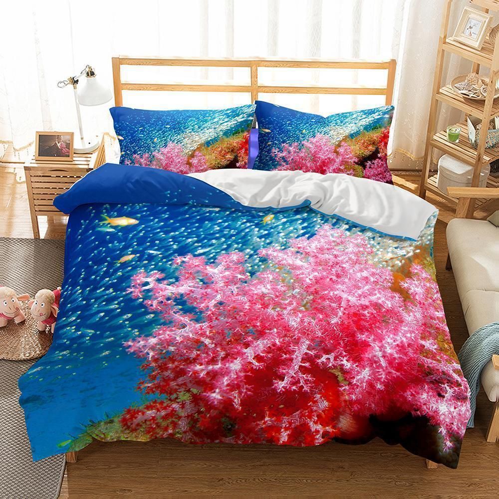 3D Natural Scenery Underwater World Printed Bedding Set