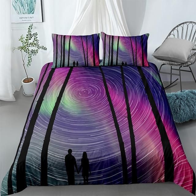 3d Night Landscape Bedding Set