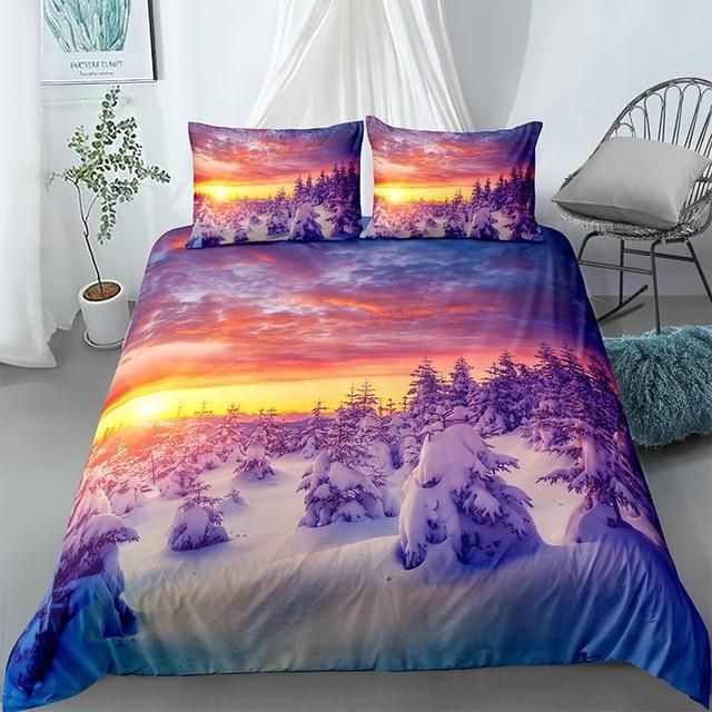 3d North Pole Landscape Bedding Set