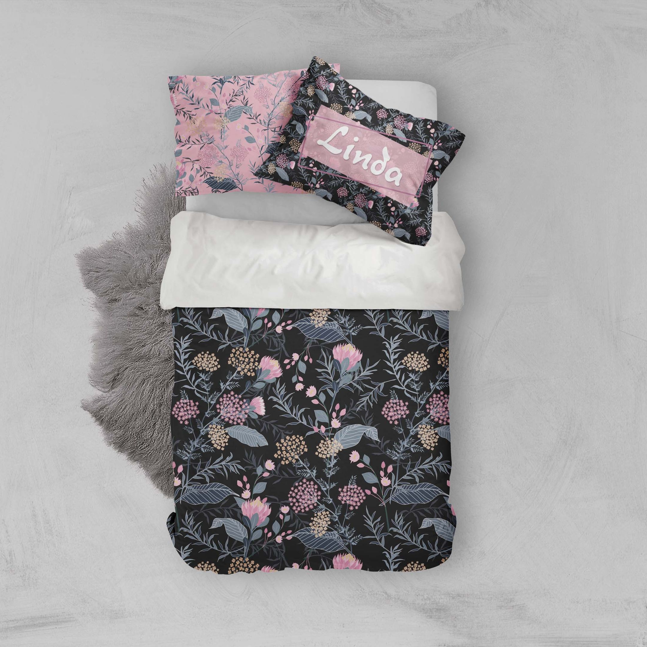 3d Pink Flowers Comfortable Bedding Set