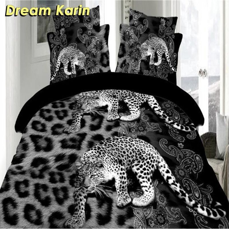 3d Printed Duvet Cover Sets Animal Leopard Bedding Set