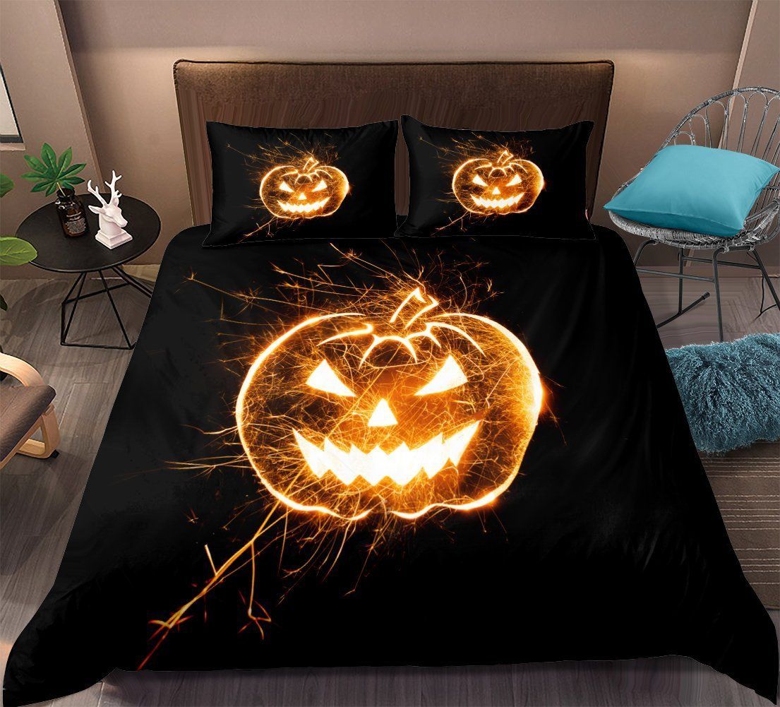 3d Printed Jack O’ Lantern Halloween Bedding Set