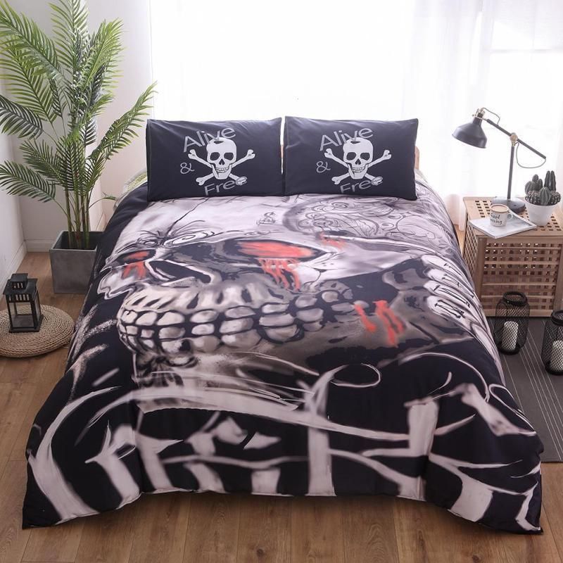 3D Printed Skull Bedding Set