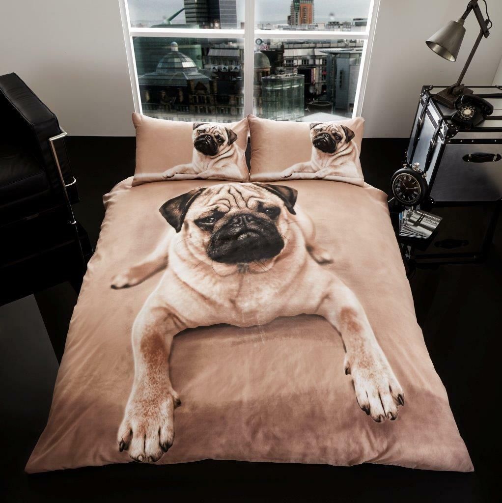 3D Pug Dog Bedding Set