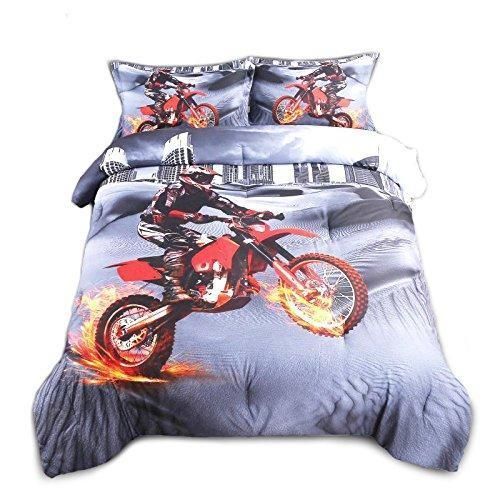 3d Racing Motorcycle Motocross Dirt Bike Bedding Set