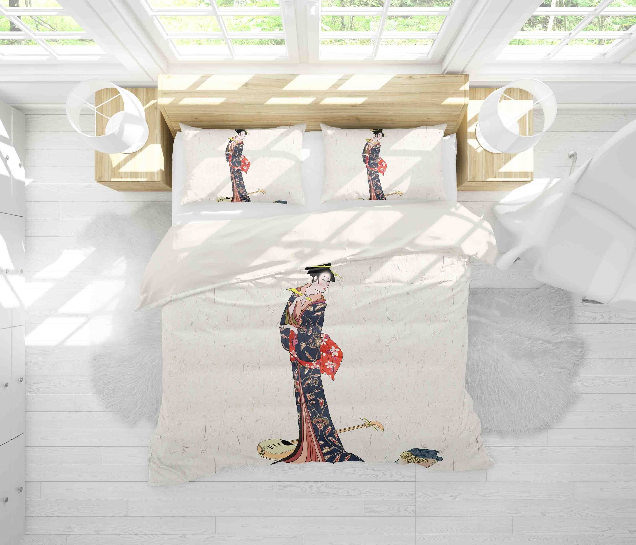 3d Retro Kimono Bedding Set