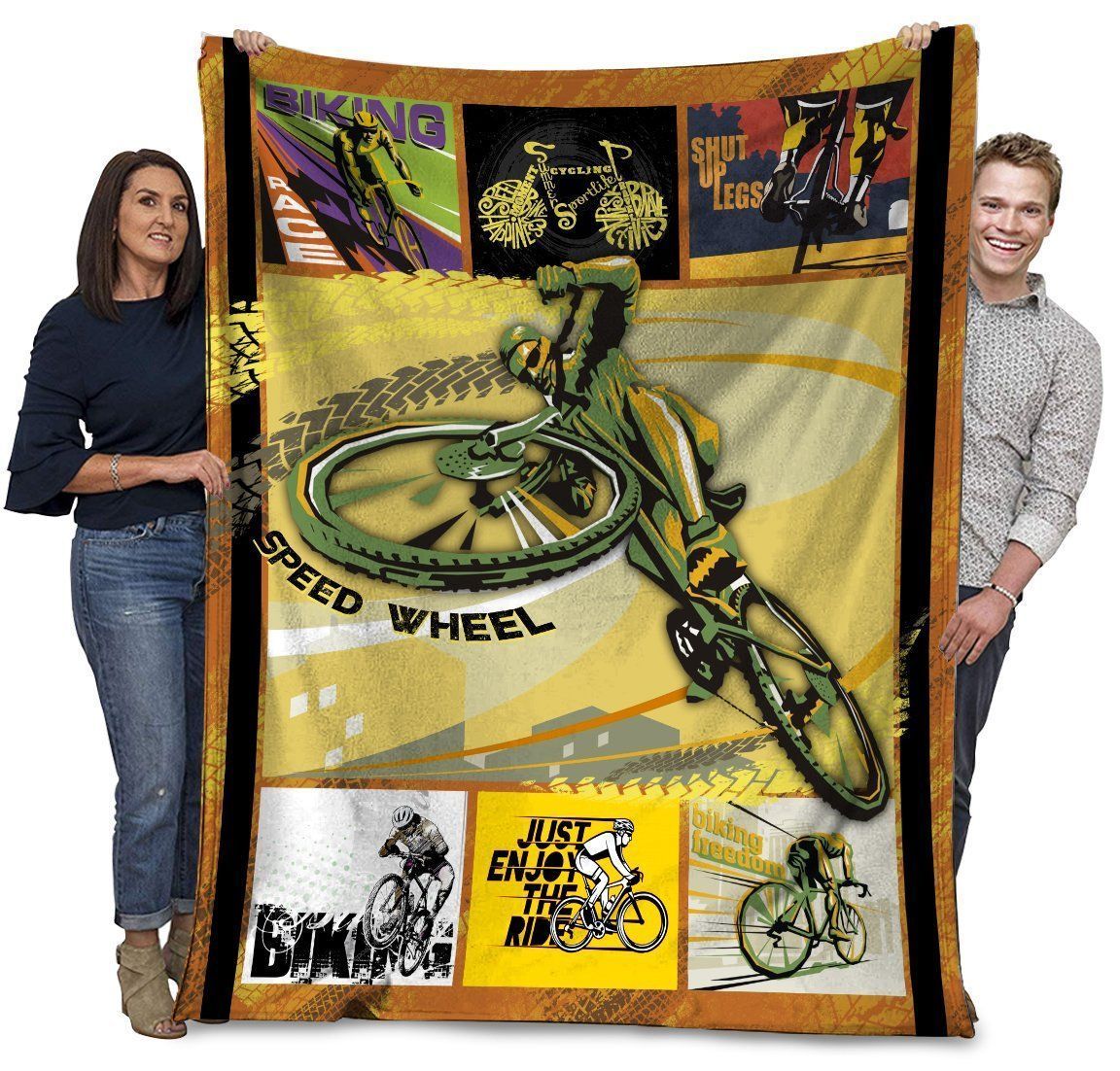 3d Road Bicycle Racing Just Enjoy The Ride Fleece Blanket