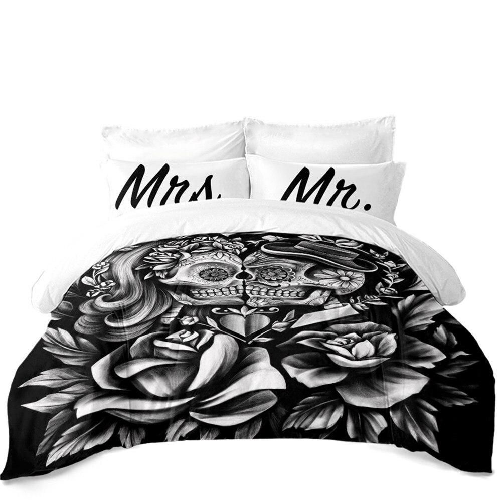 3d Rose Couples Valentine’s Day Printed Bedding Set
