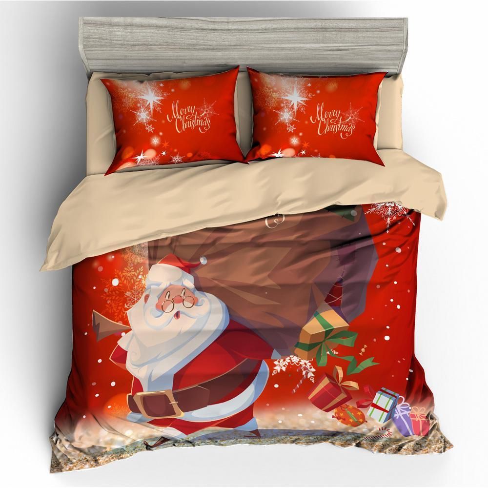 3d Santa Claus Christmas Bedding Set