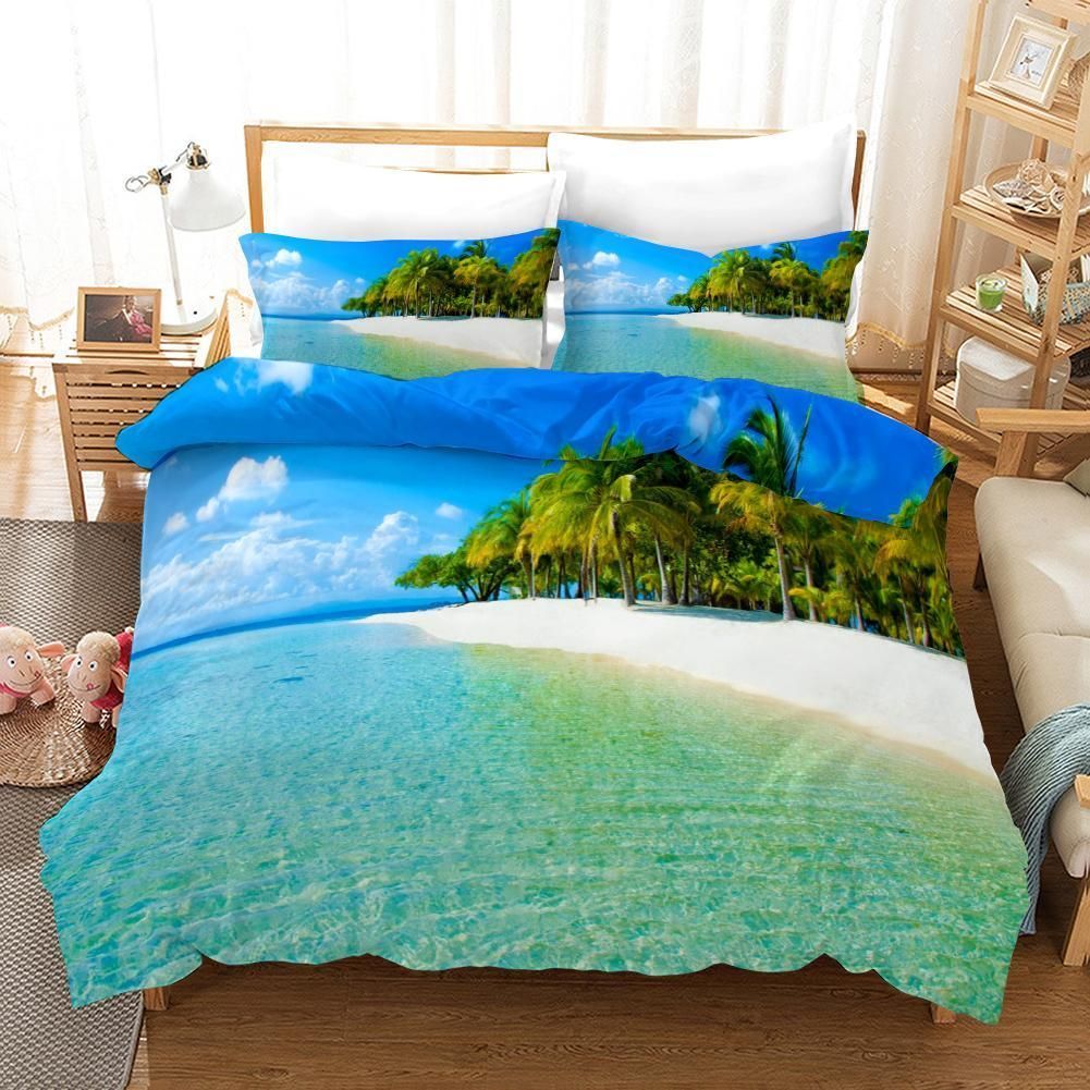 3d Sea Blue Sky Bedding Set