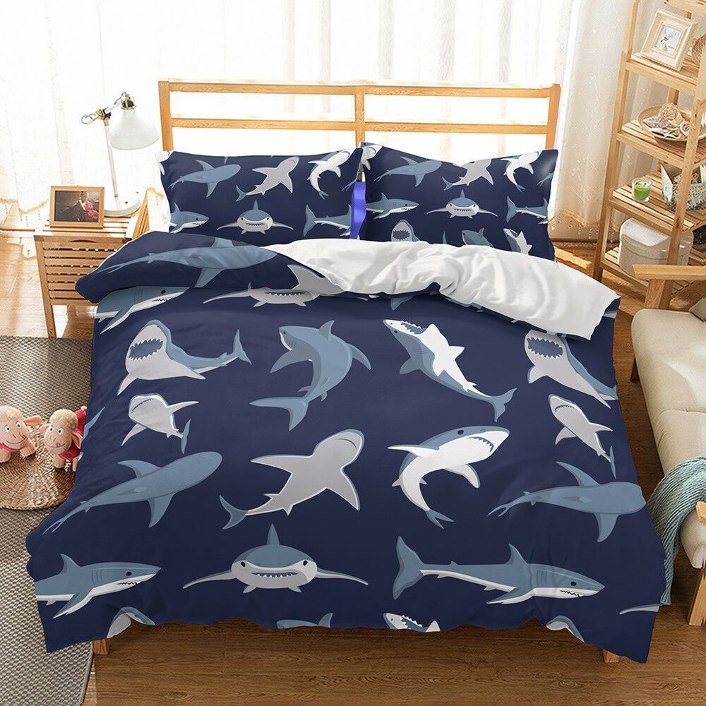 3d Sea Shark Bedding Set