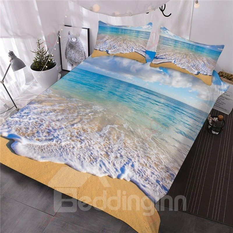 3d Sea Turtle In The Blue Ocean Bedding Set