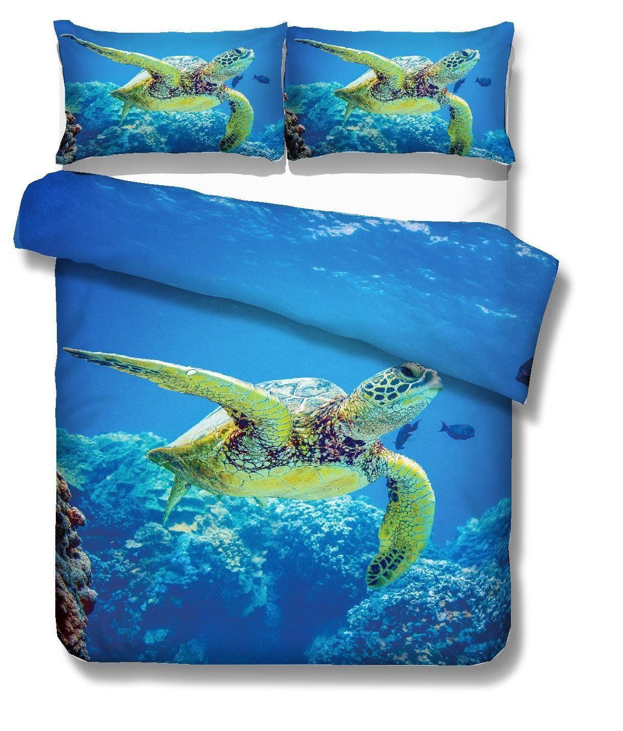 3d Sea World Sea Turtle Bedding Set