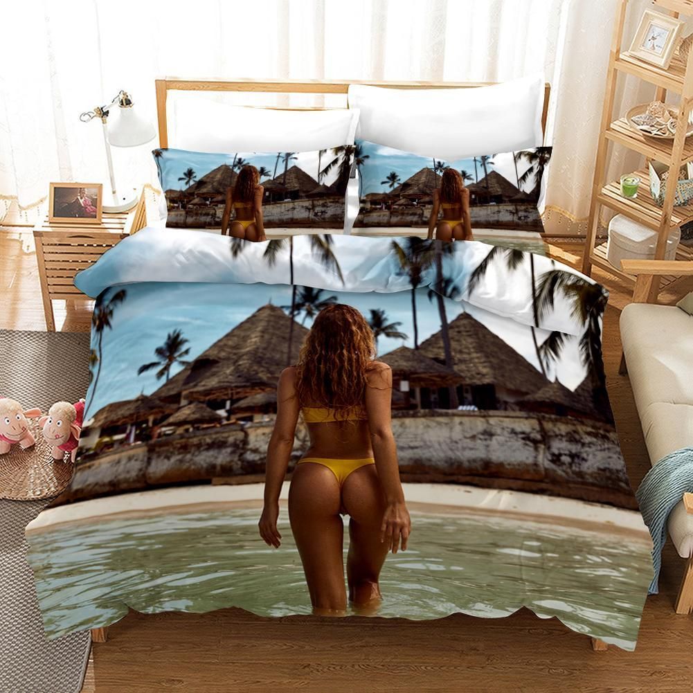 3d Sexy Bikini Beauty Bedding Set