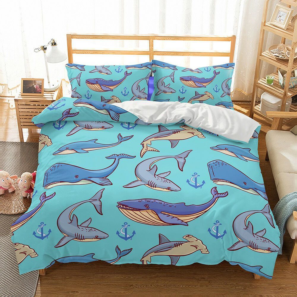 3d Shark Bedding Set
