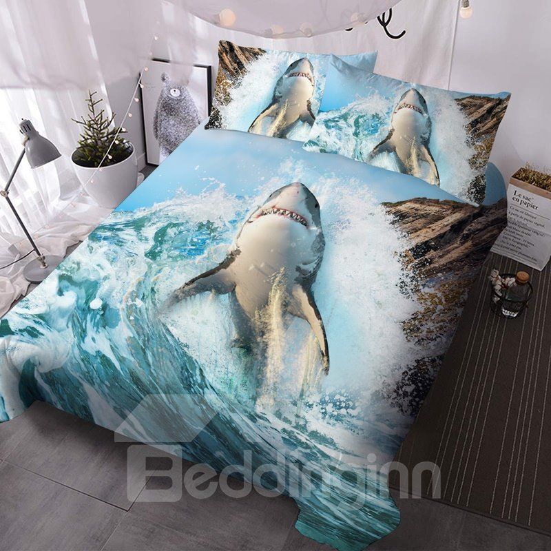 3D Shark Bedding Set