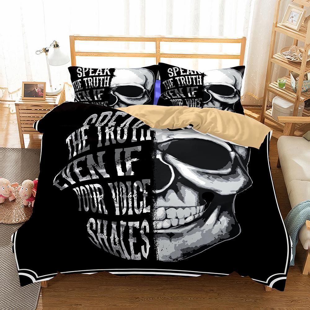 3D Skull Bedding Set