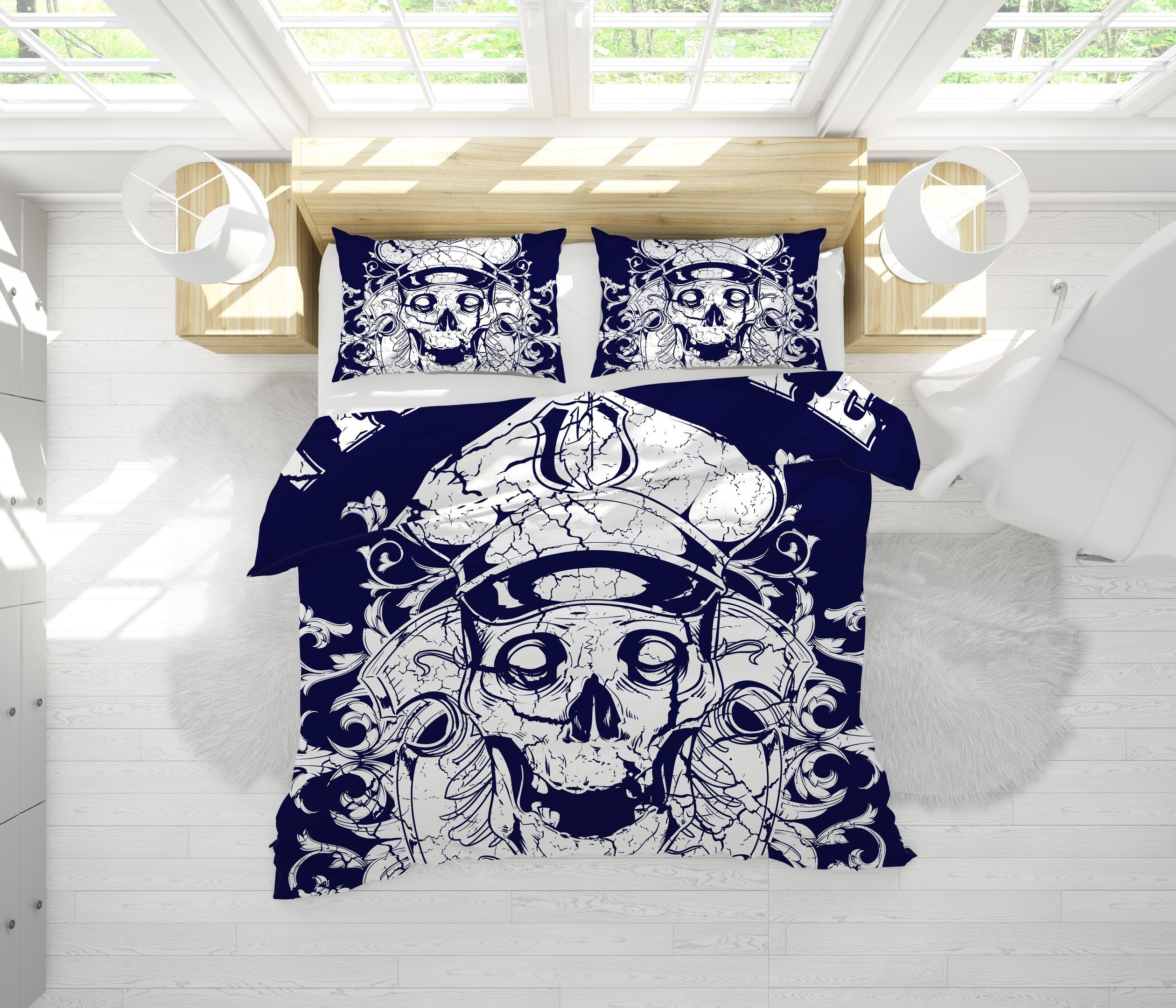 3d Skull Captain Comfortable Bedding Set