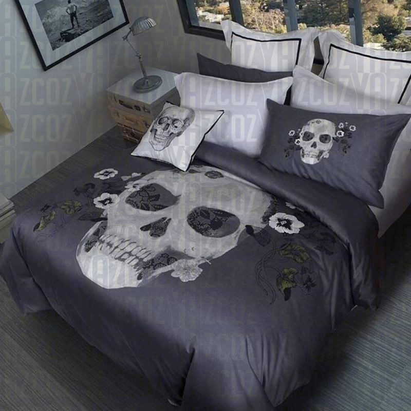 3d Skull Bedding Set