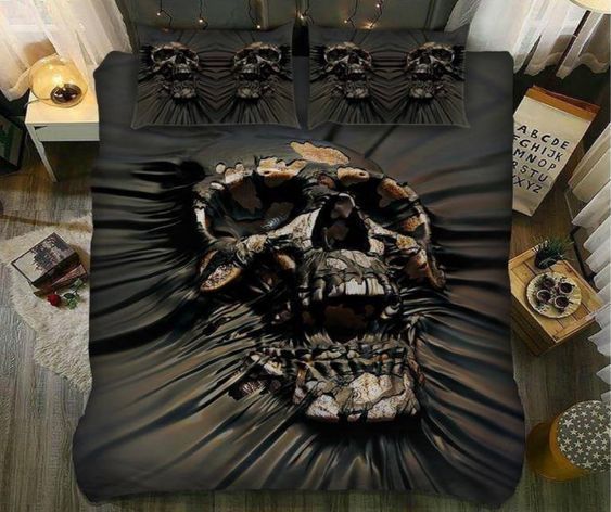 3d Skull Bedding Set