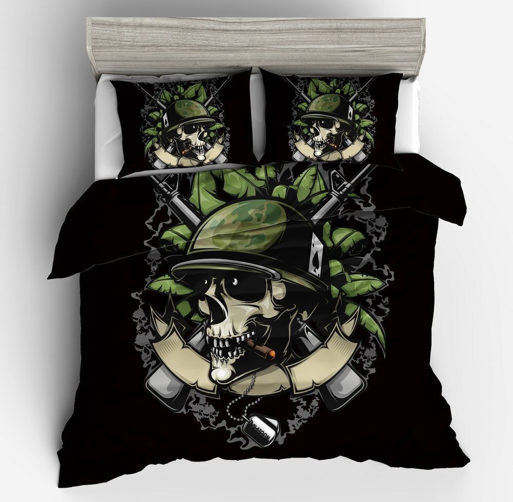 3d Skull Bedding Set