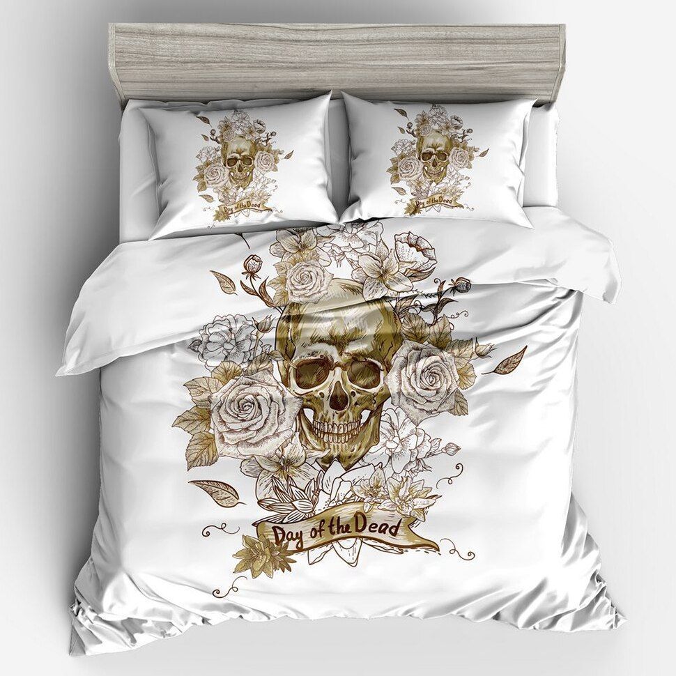3d Skull Bedding Set