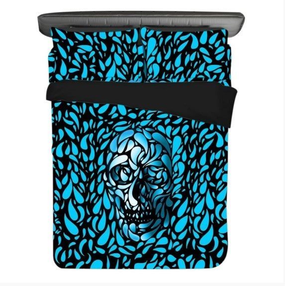 3d Skull Drop Bedding Set