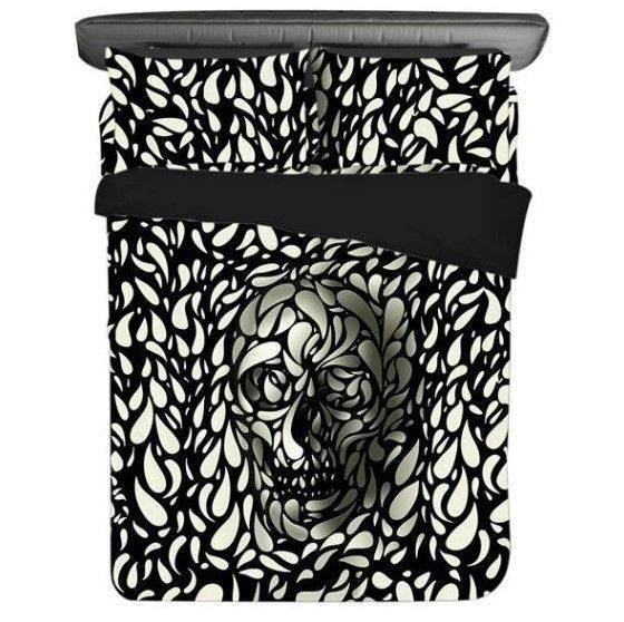 3d Skull Drop Bedding Set