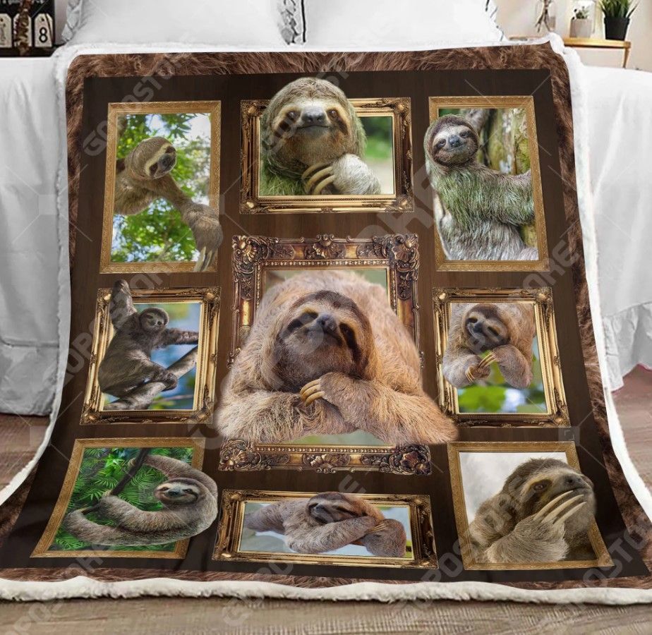 3d Sloth Sherpa Fleece Blanket