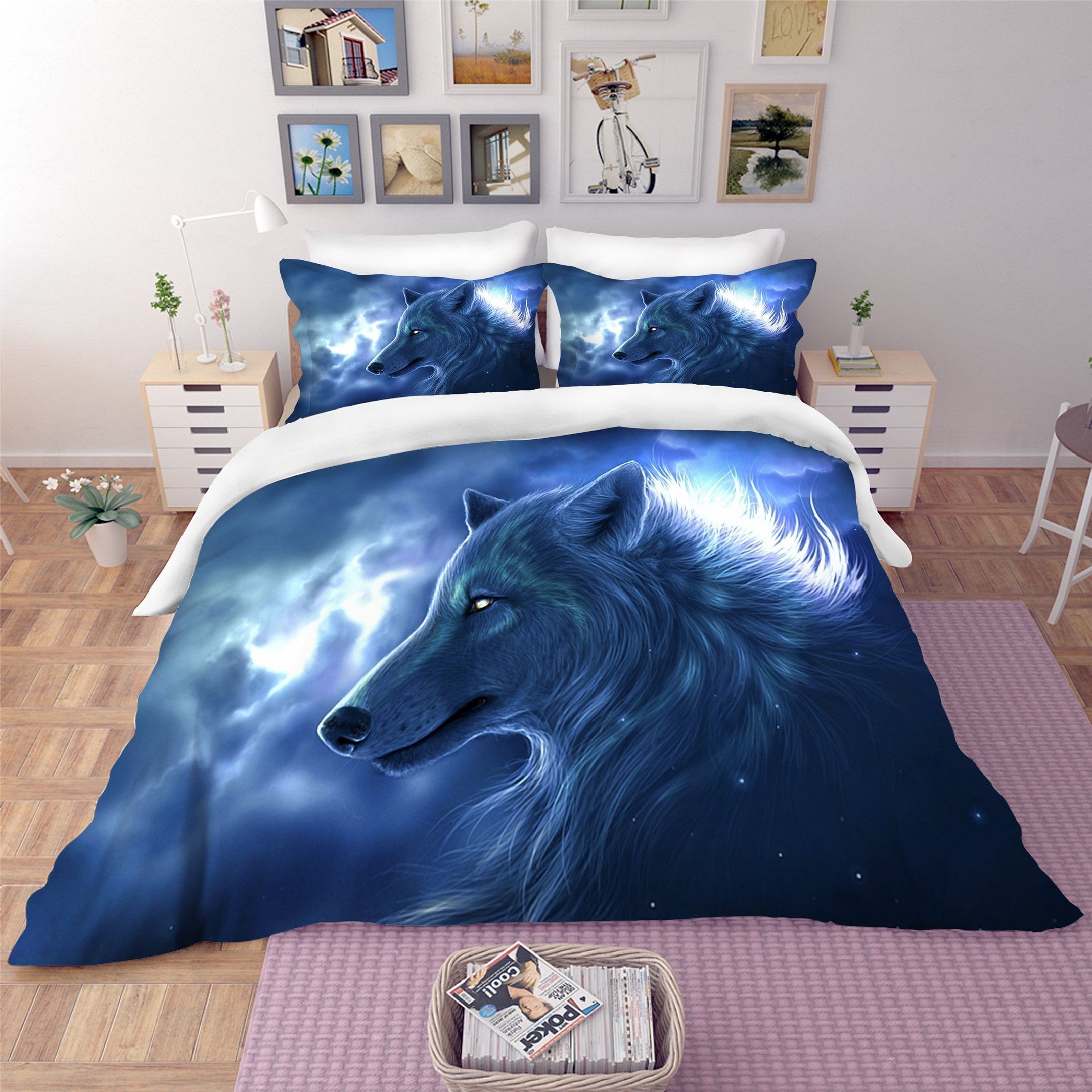 3d Snow Wolf Comfortable Bedding Set