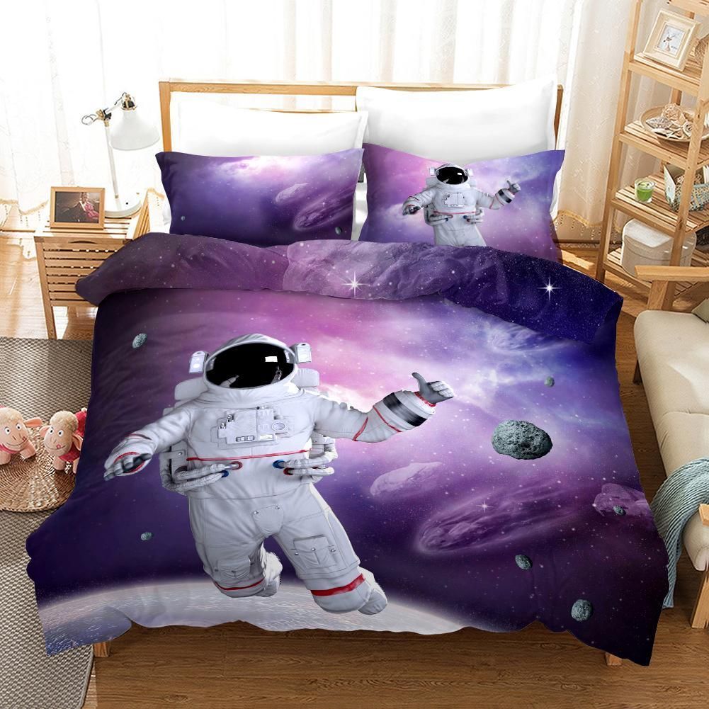3d Space Astronaut Printed Bedding Set