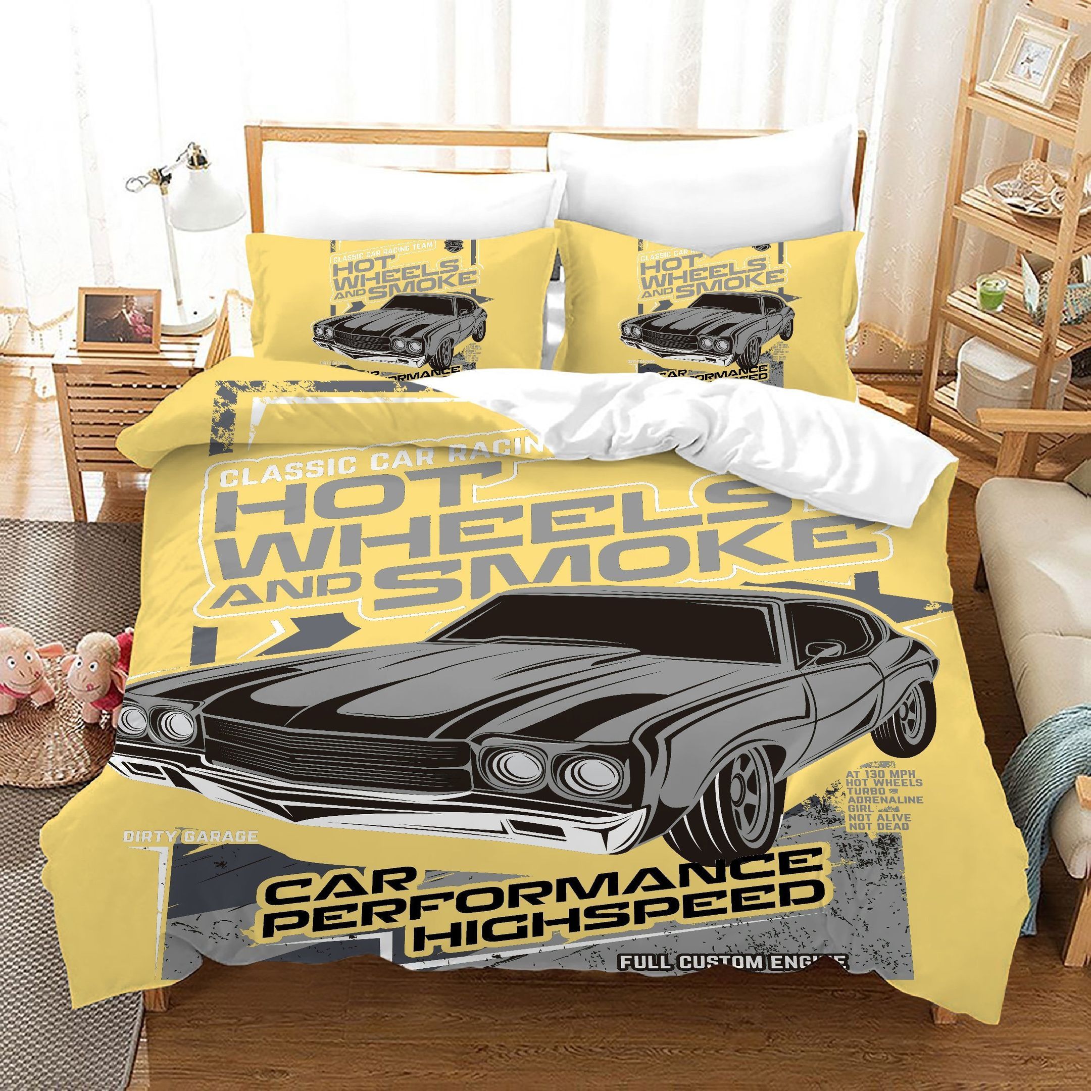 3d Sports Car Bedding Set