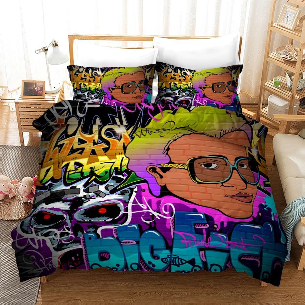 3d Street Graffiti Colorful Bedding Set