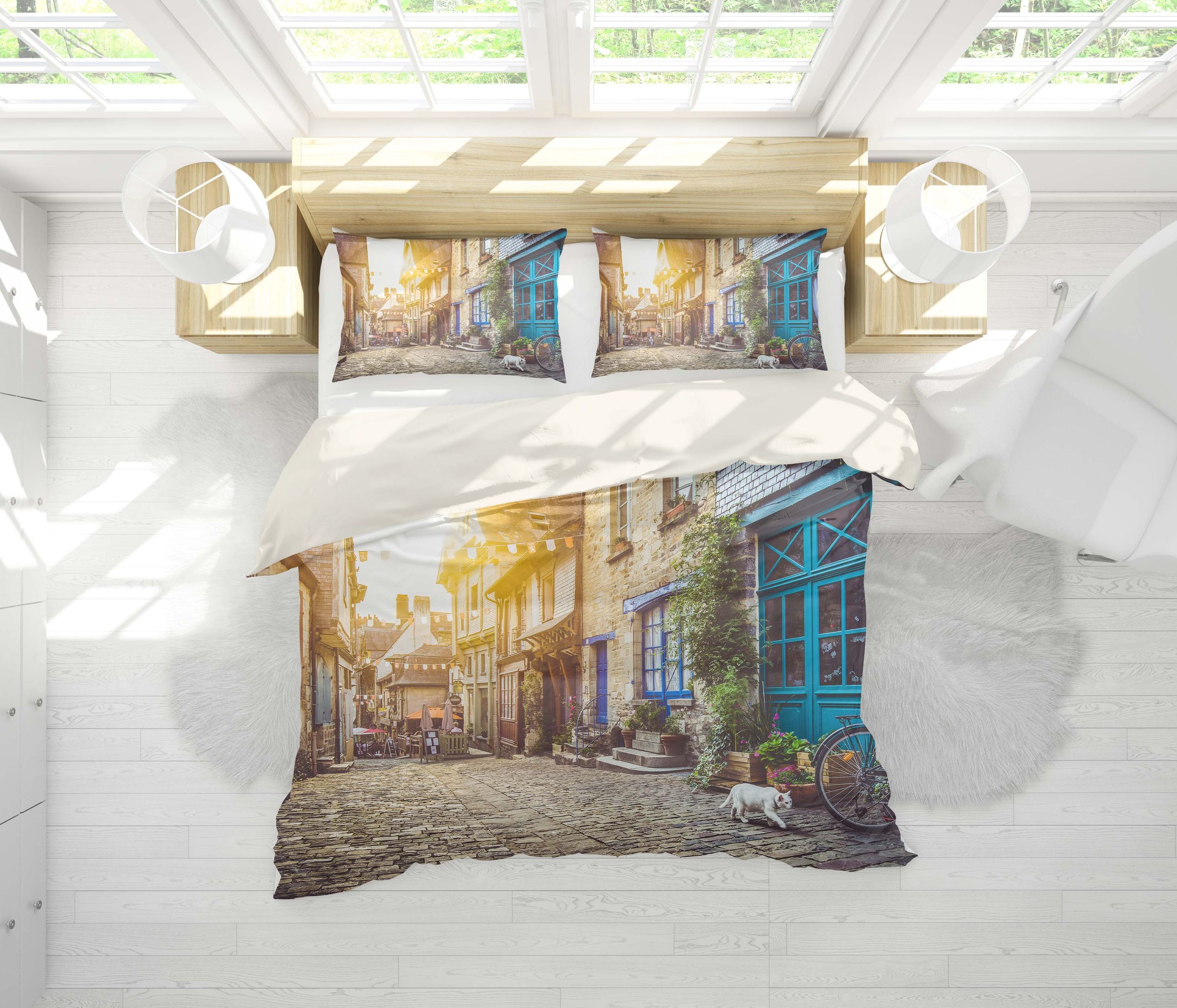 3d Street Morning Bedding Set