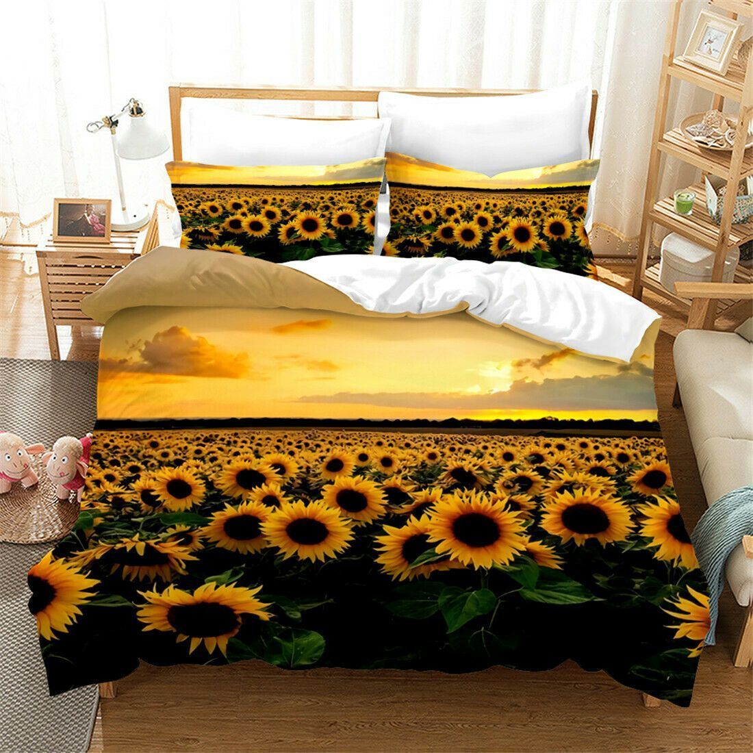 3d Sunflower Bedding Set