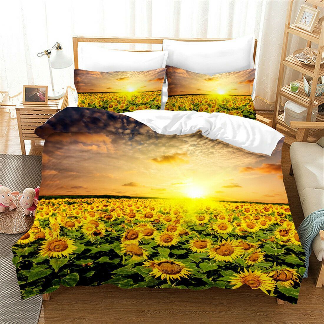 3d Sunflower Bedding Set