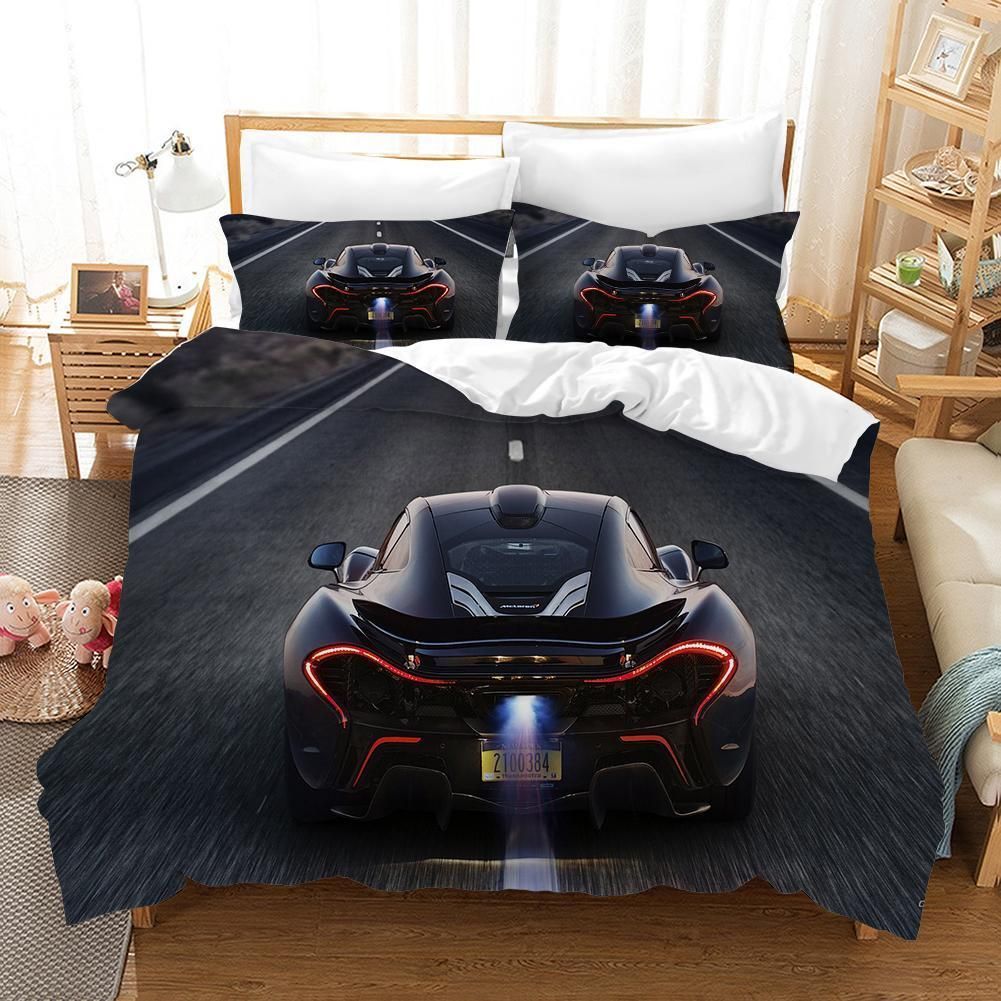 3d Super Car In Race Bedding Set