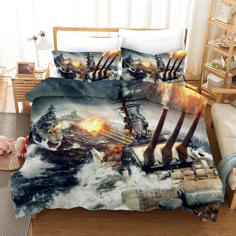 3d Tank Sea Fight Bedding Set