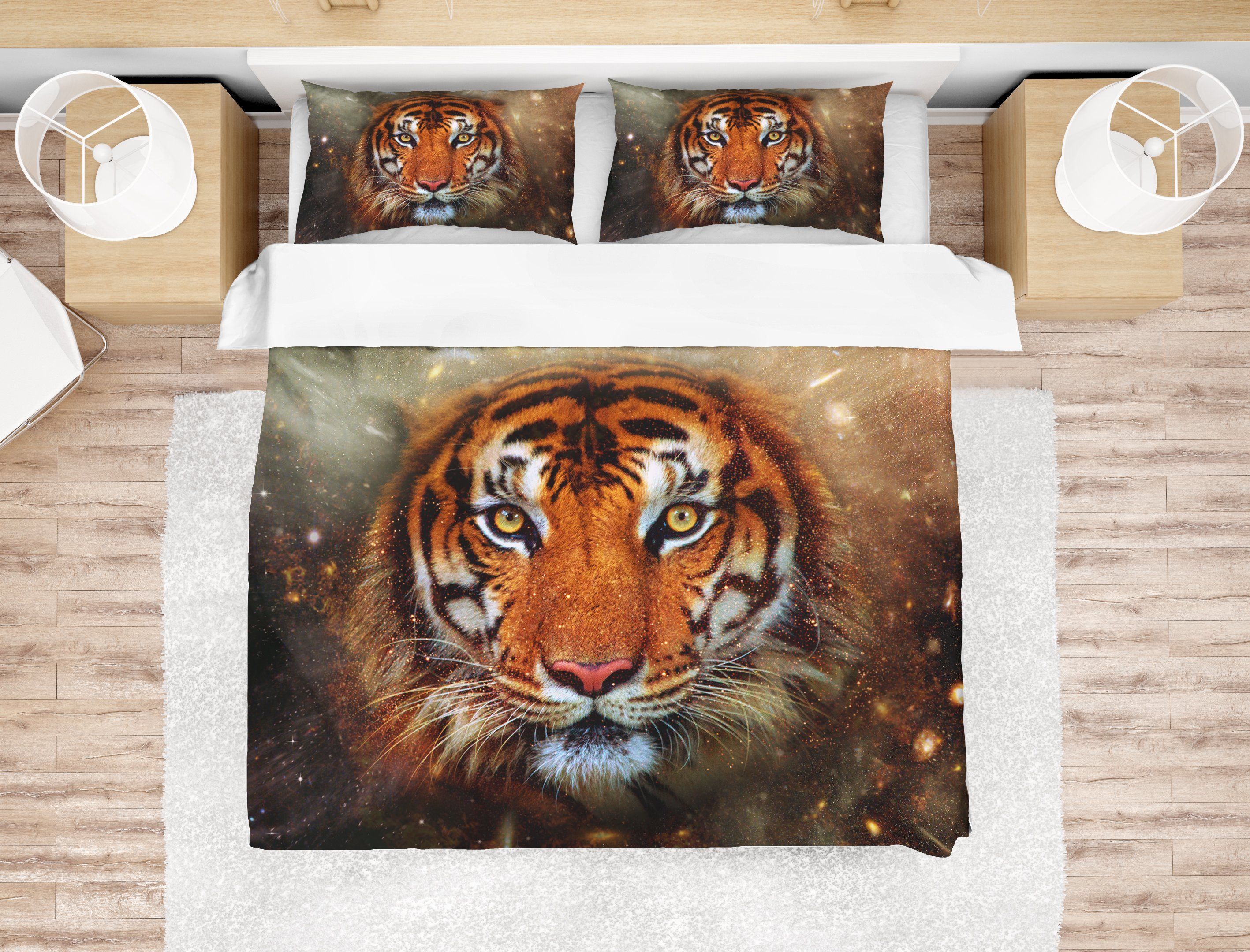 3d Tiger Face Bedding Set
