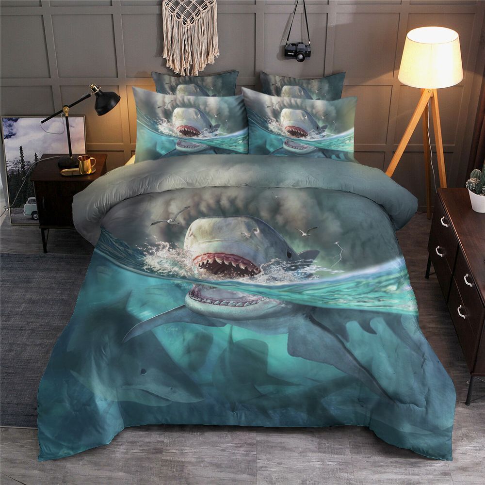 3d Tiger Shark Bedding Set