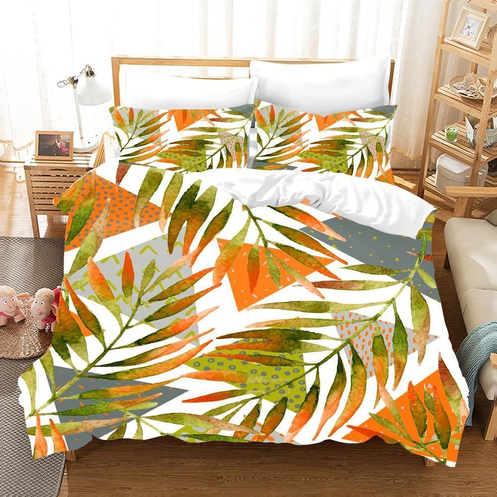 3d Triangle Leaves Comfortable Bedding Set
