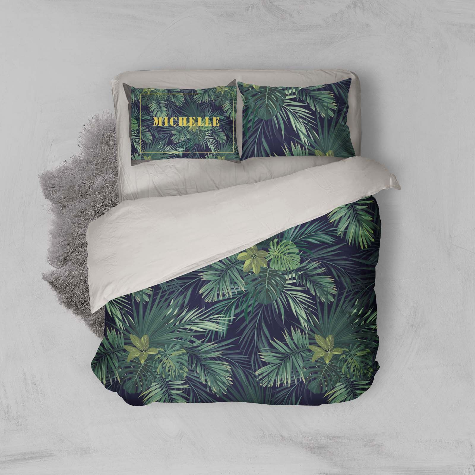3d Tropical Leaves Bedding Set