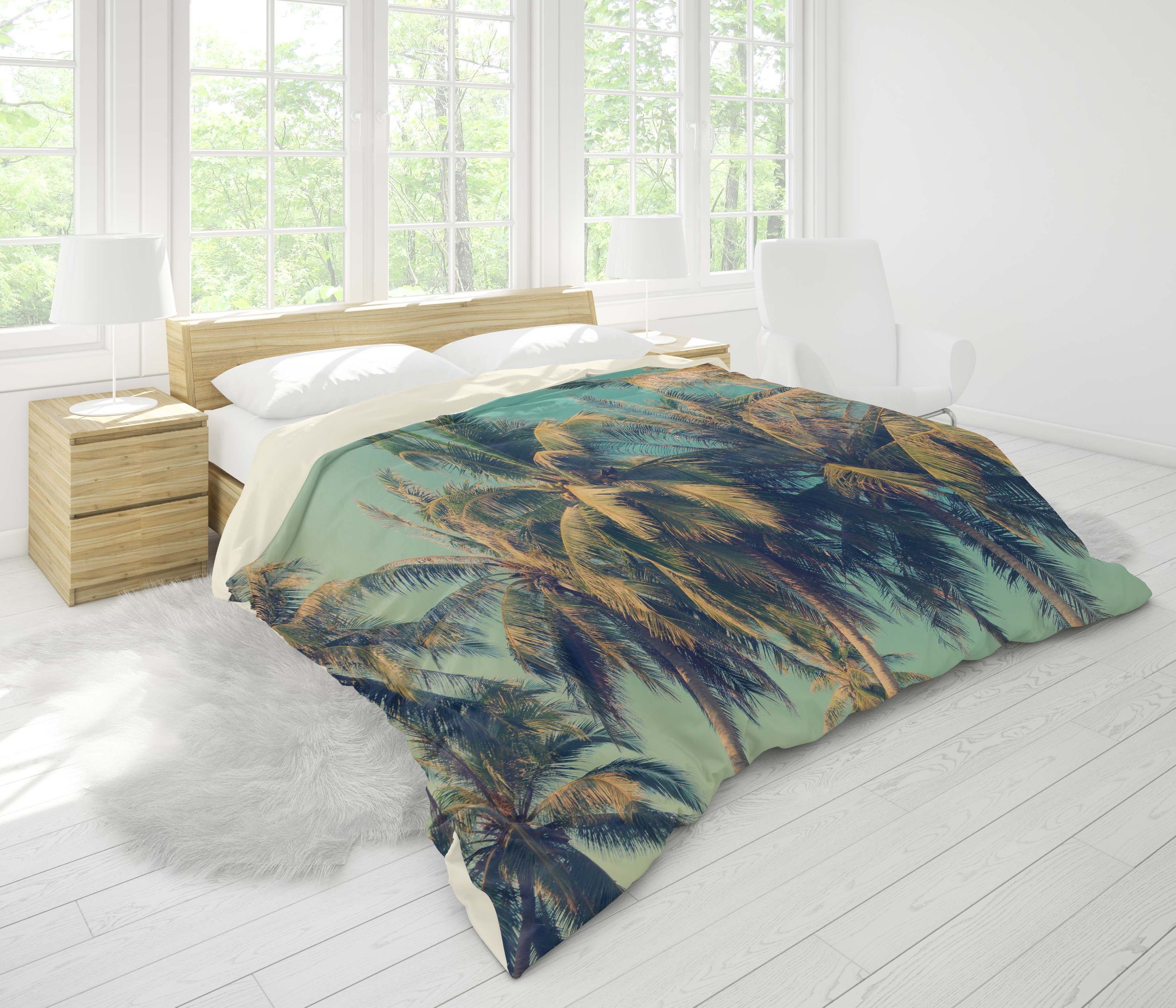 3d Tropical Palm Tree Bedding Set