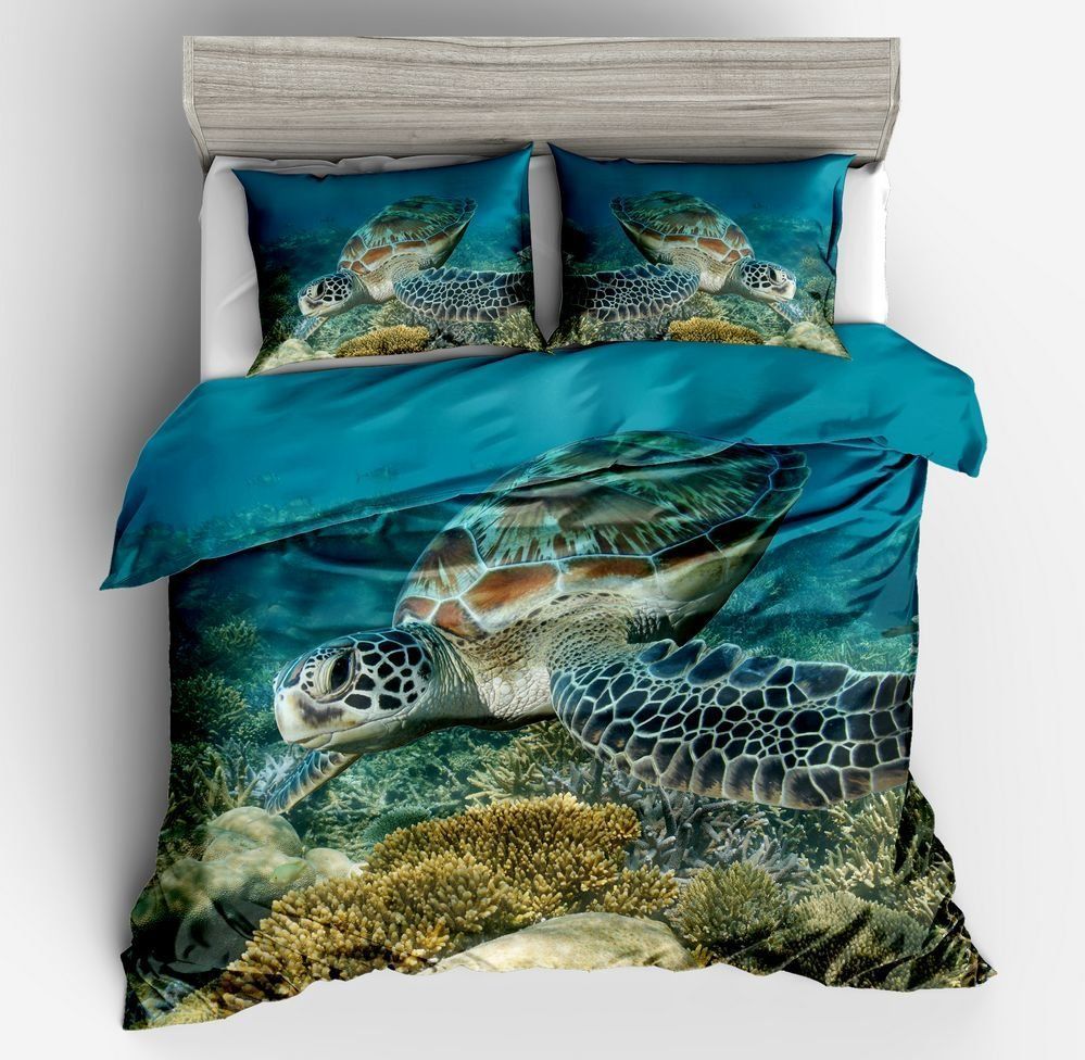 3d Tropical Turtles Bedding Set
