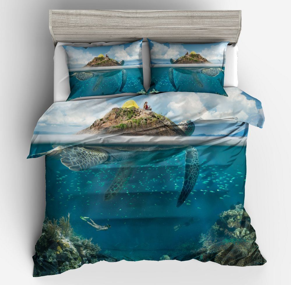 3d Turtle Bedding Set