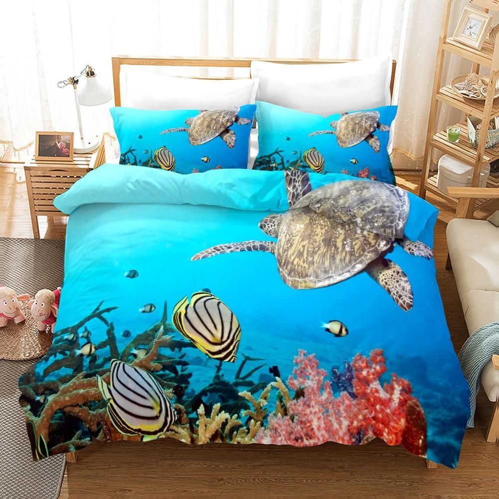 3d Undersea World Turtle Bedding Set