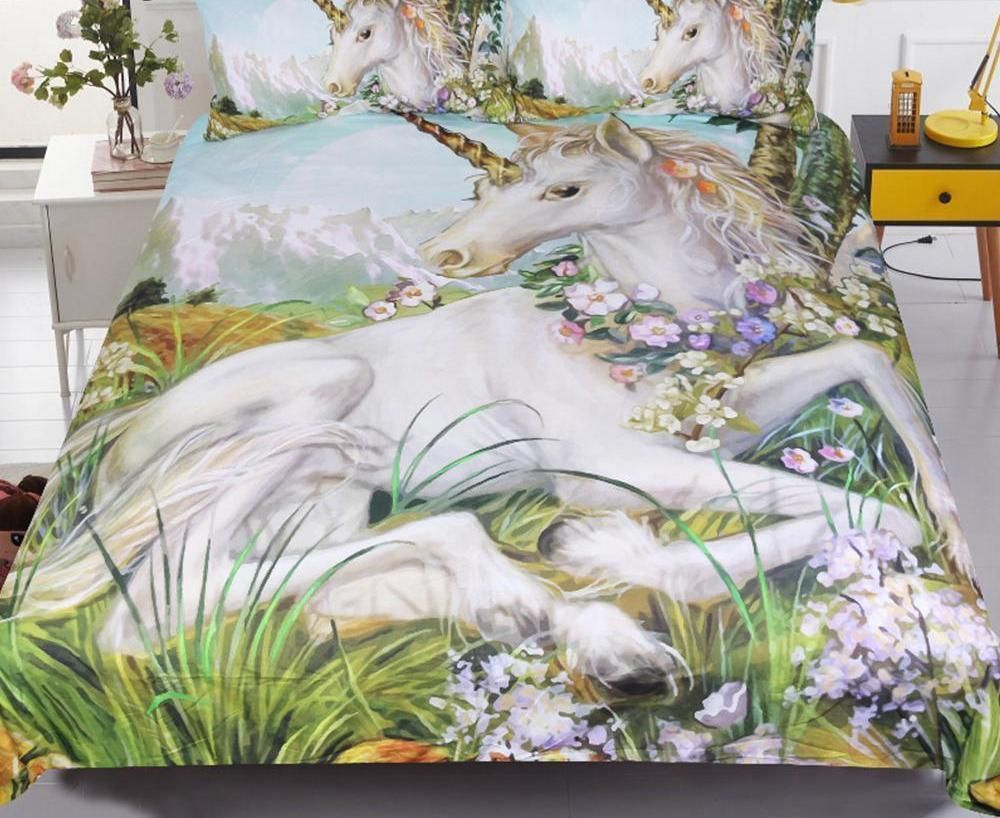 3D Unicorn Bedding Set
