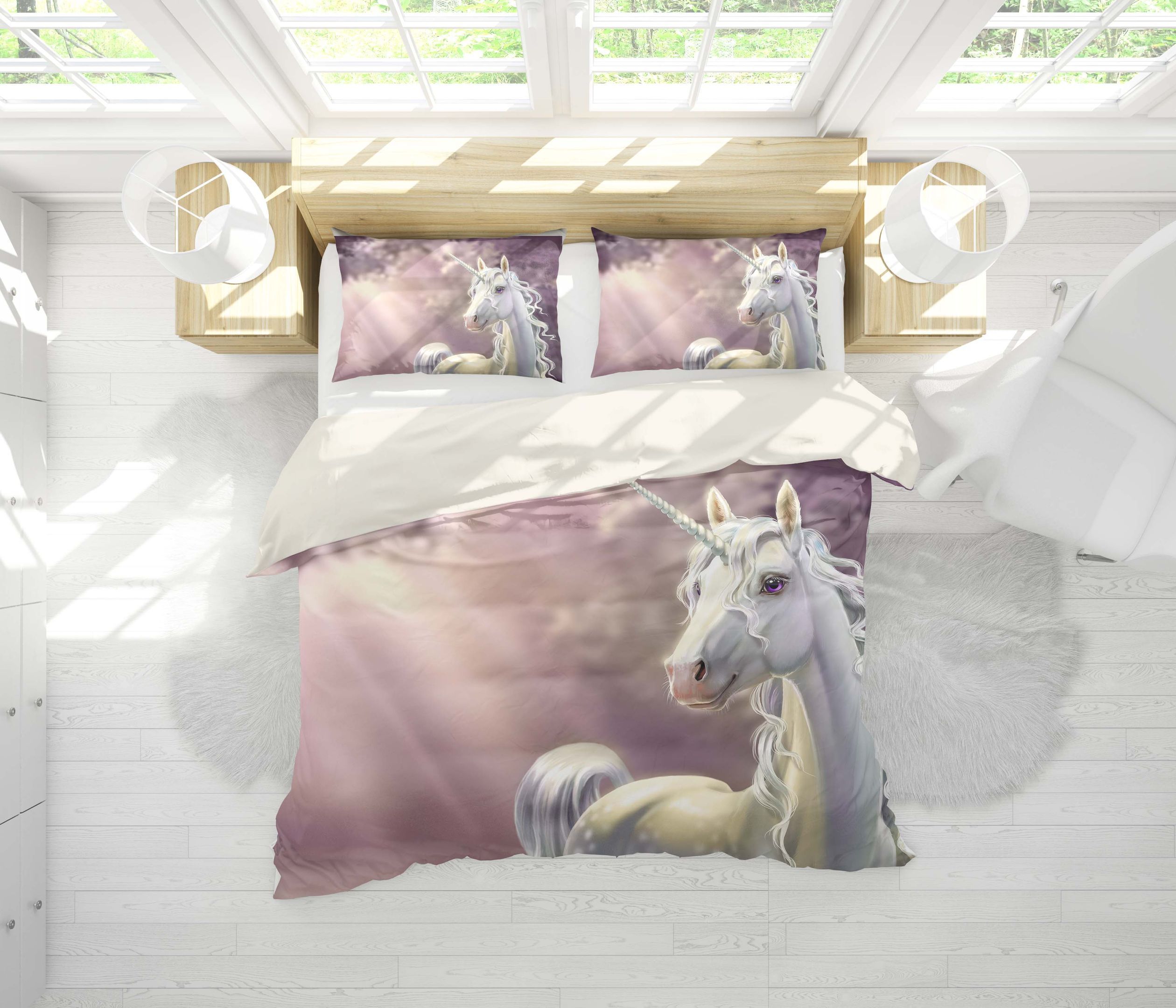3d Unicorn Dream World Bedding Set